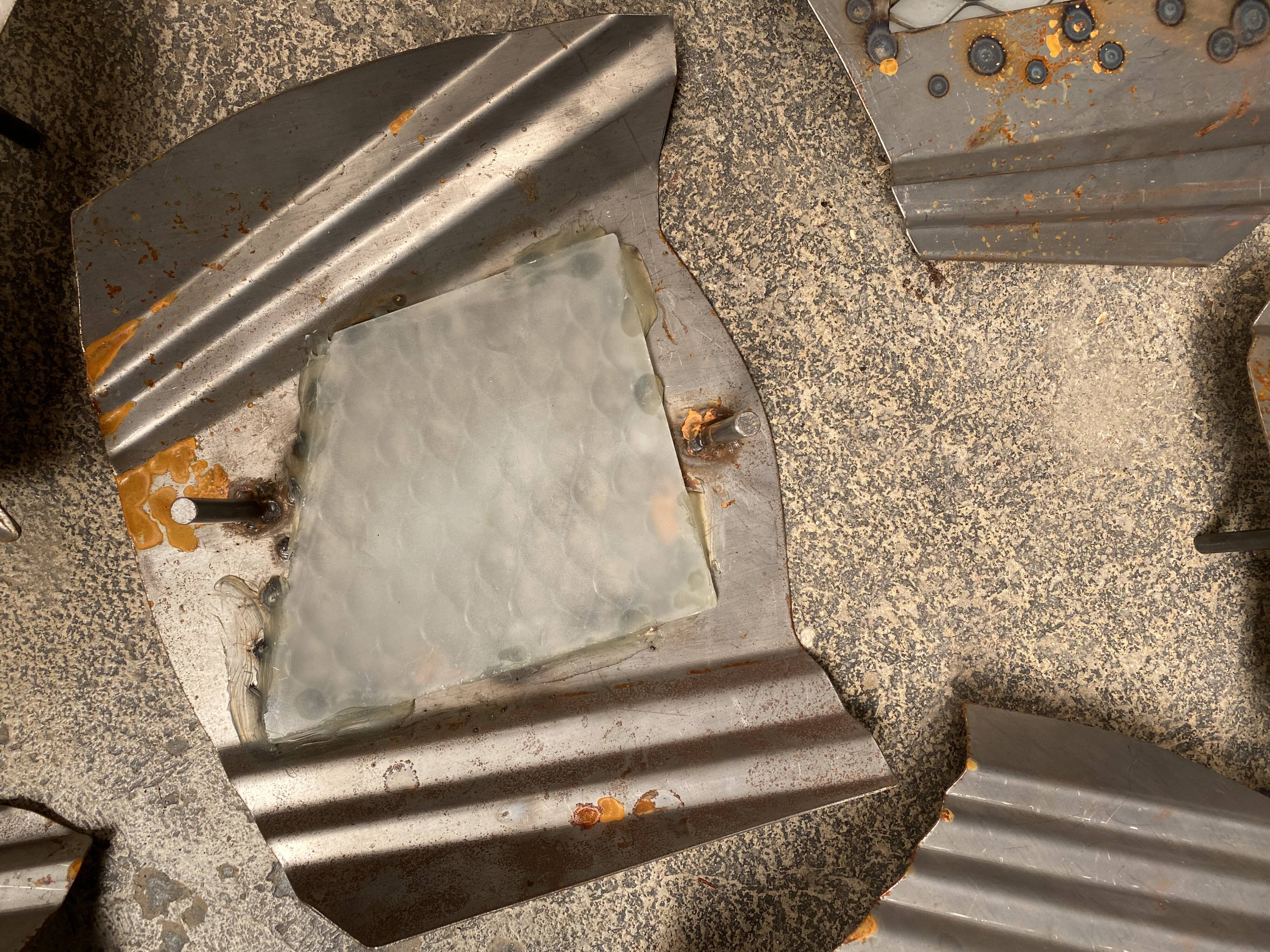 Lot of ten wall sconces industrial design steel