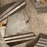 Lot of ten wall sconces industrial design steel