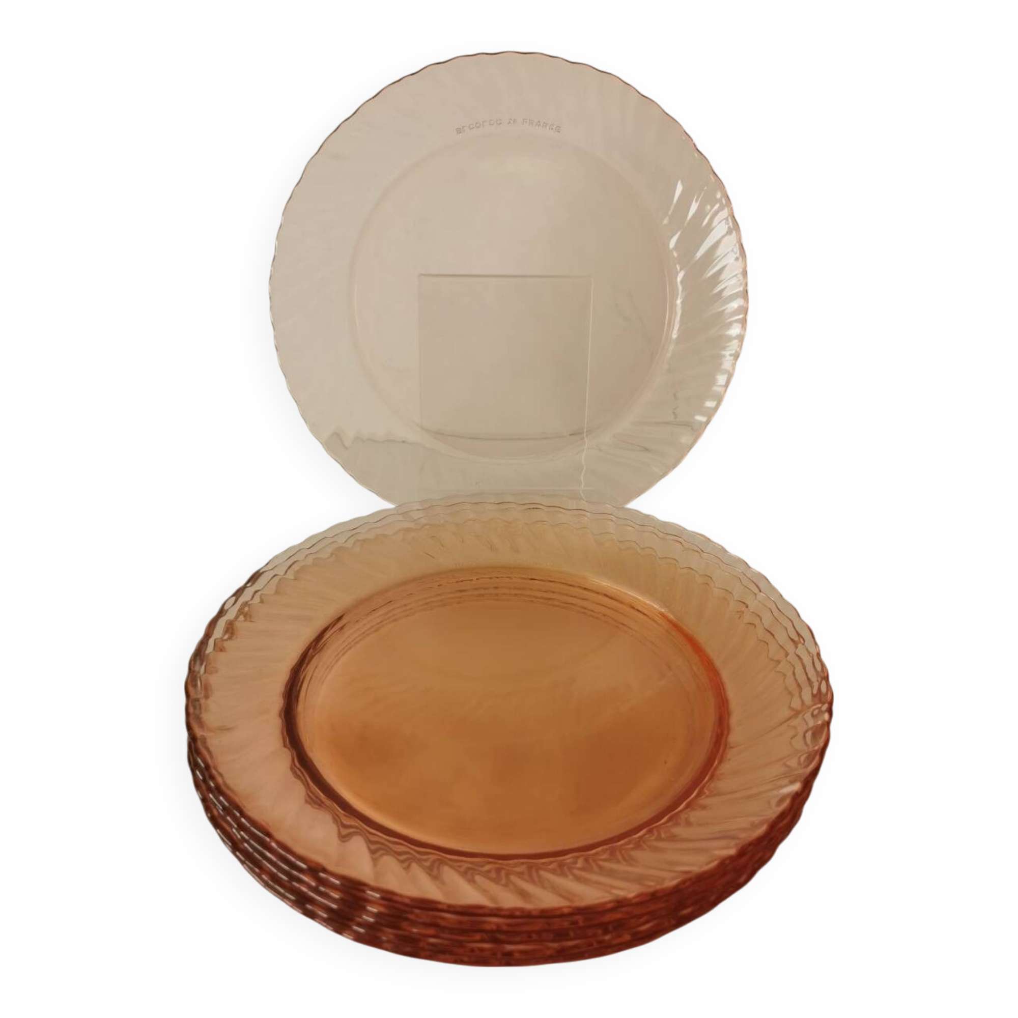 6 Rosaline Arcoroc Vintage Dessert Plates