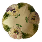 Assiette à entremet en majolique Choisy le Roi