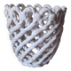 Woven earthenware flowerpot