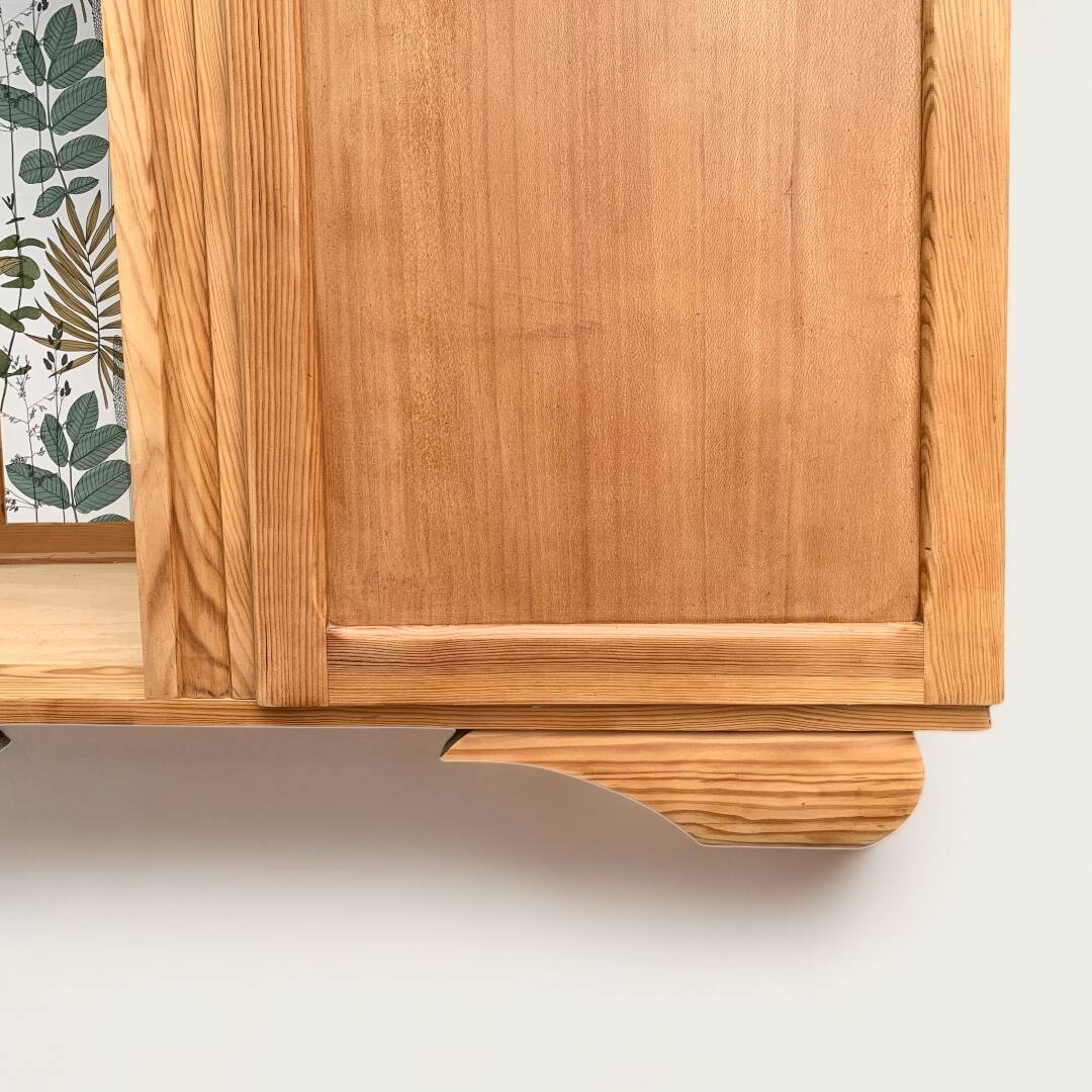 Parisian art deco wardrobe solid raw wood wardrobe