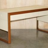 Handmade leather desk, original Rolex, Art Deco