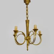 Chandelier Aux Trompes de Chasses in bronze 5 lights Louis XVI-Directoire style