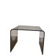 Vintage curved smoked plexiglass side table/end table