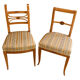 Paire de chaises Biedermeier en bois blond Époque Biedermeier