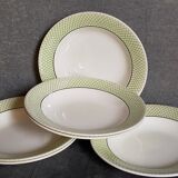 Six earthenware plates of SALINS service "ISERAN" 50s