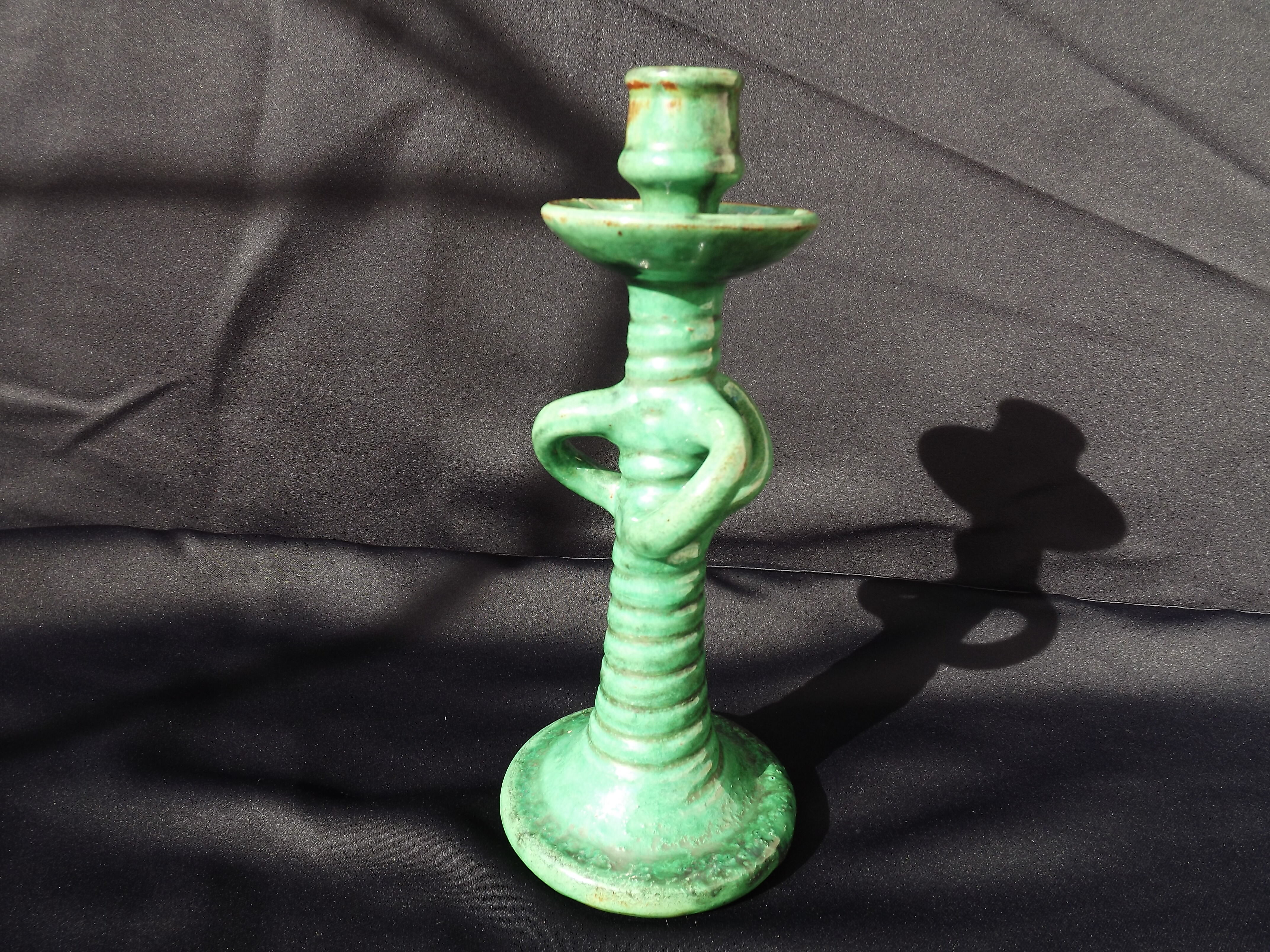 Terracotta candlestick