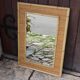 Large bamboo rattan mirror by Dal Vera Italy 1970