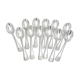 Set of 12 silver-plated metal table spoons Christofle Amérique, Art Deco, 20.5 cm.