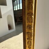 Golden rectangular mirror 150x31cm