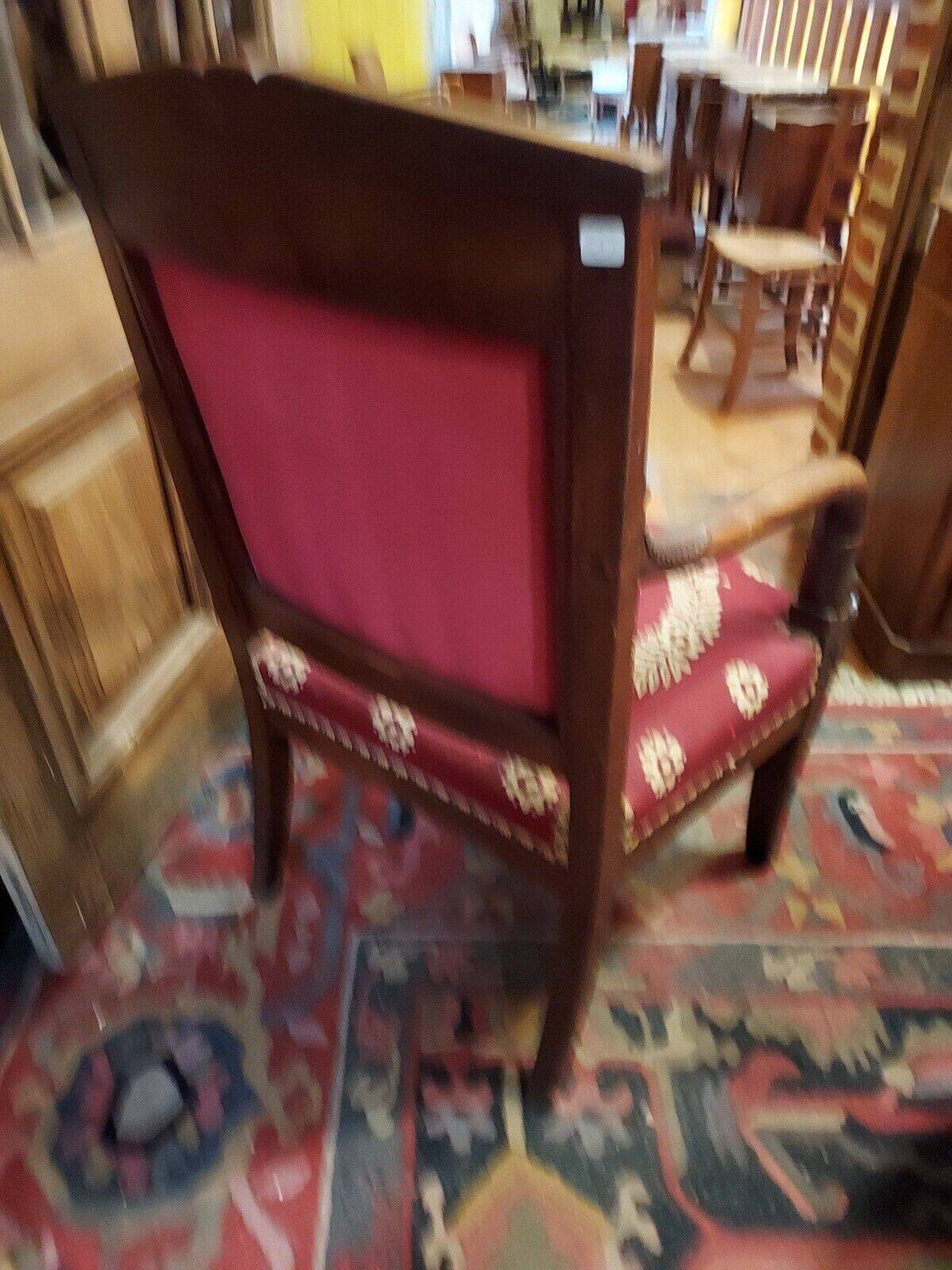 Fauteuil style empire en acajou