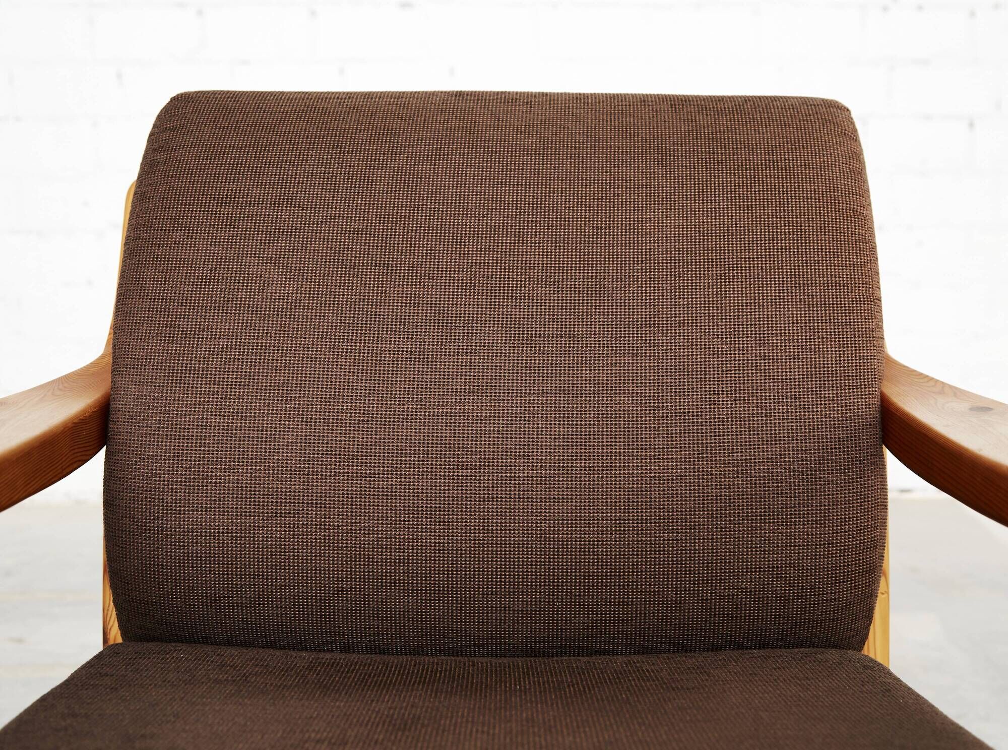 Danish Modern Pine  Armchair & Stool  by C. F. C. Silkeborg