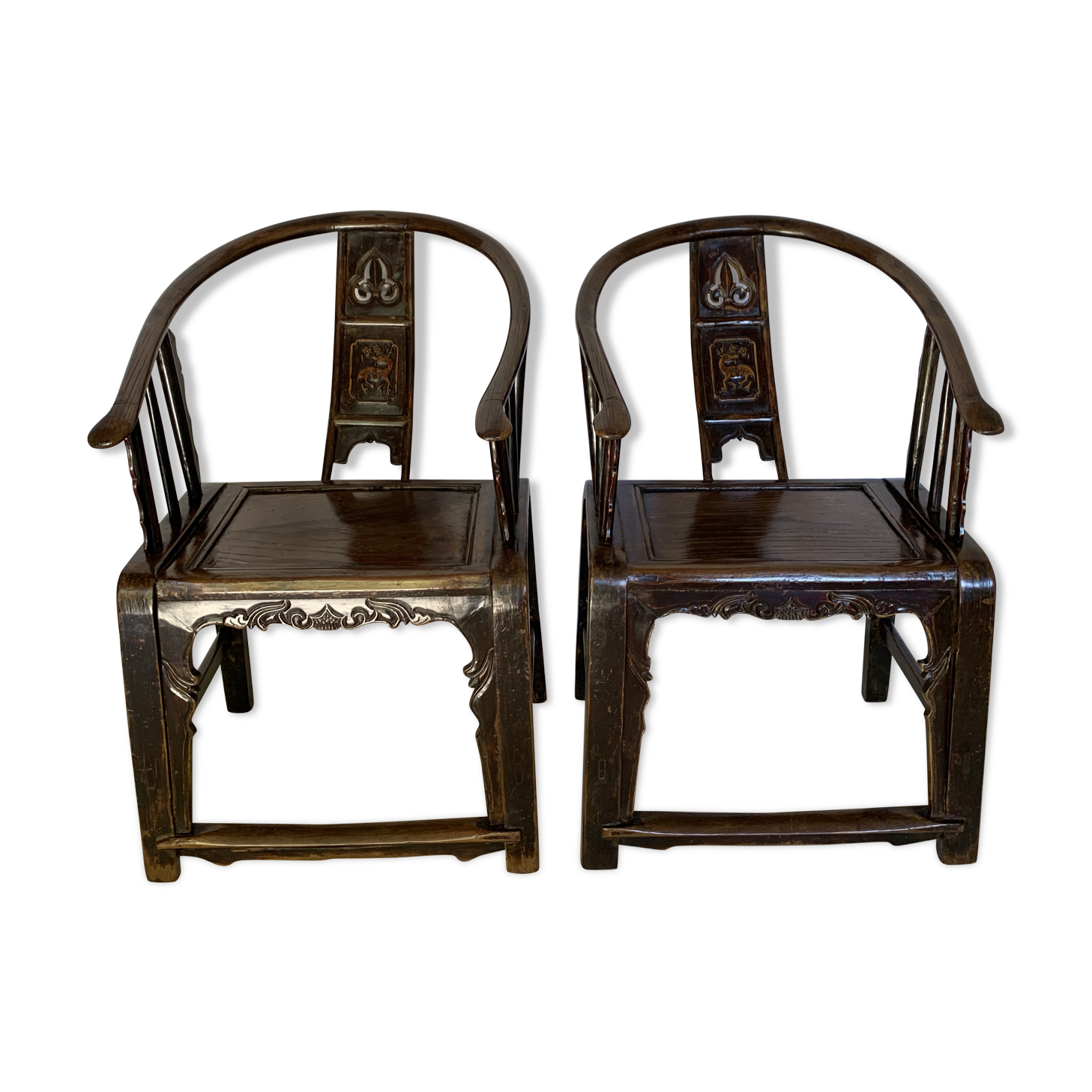 Pair of Chinese armchairs