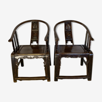 Pair of Chinese armchairs