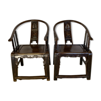 Pair of Chinese armchairs