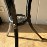 Napoleon III Empire period stool in blackened wood.