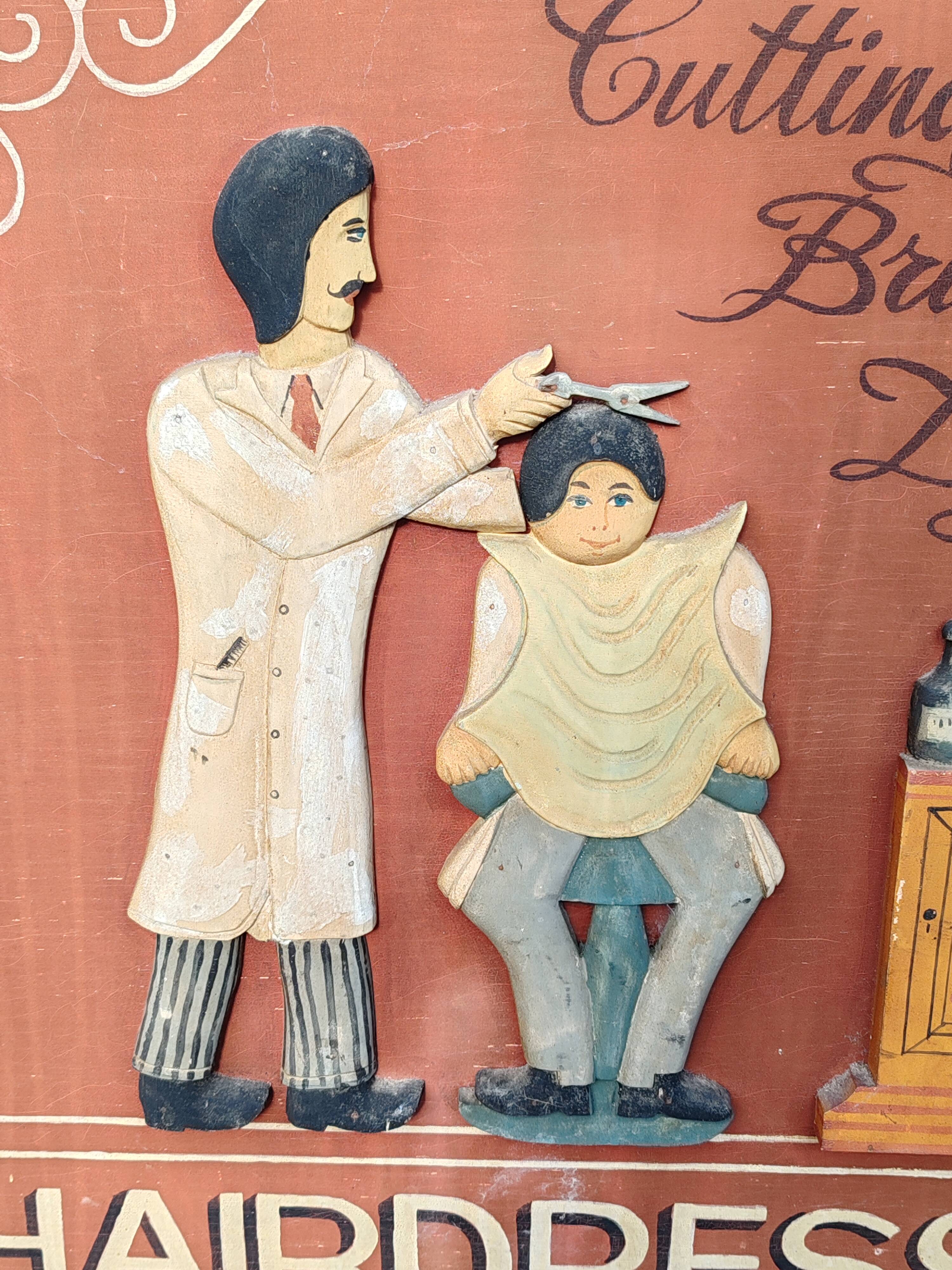 Hairdresser wooden sign