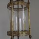 Vintage French Round Gold Metal and Brass 2 Light Lantern Ceiling Light 4724