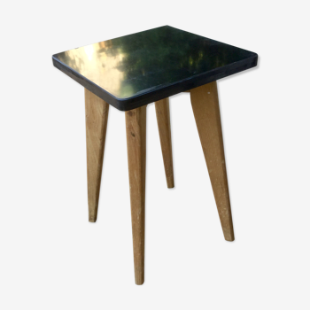 Tabouret formica noir années 60