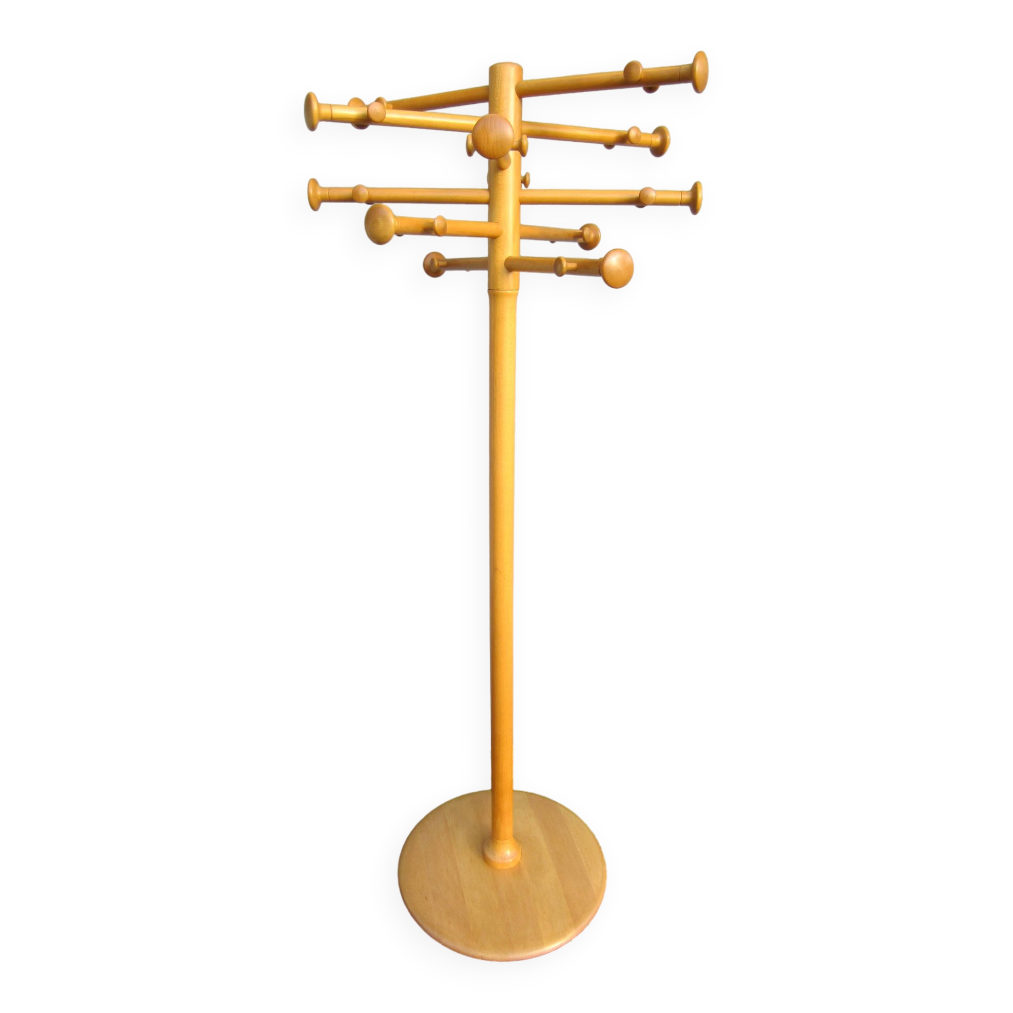 Scandinavian wooden coat rack by Nanna Ditzel