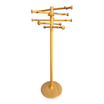 Scandinavian wooden coat rack by Nanna Ditzel