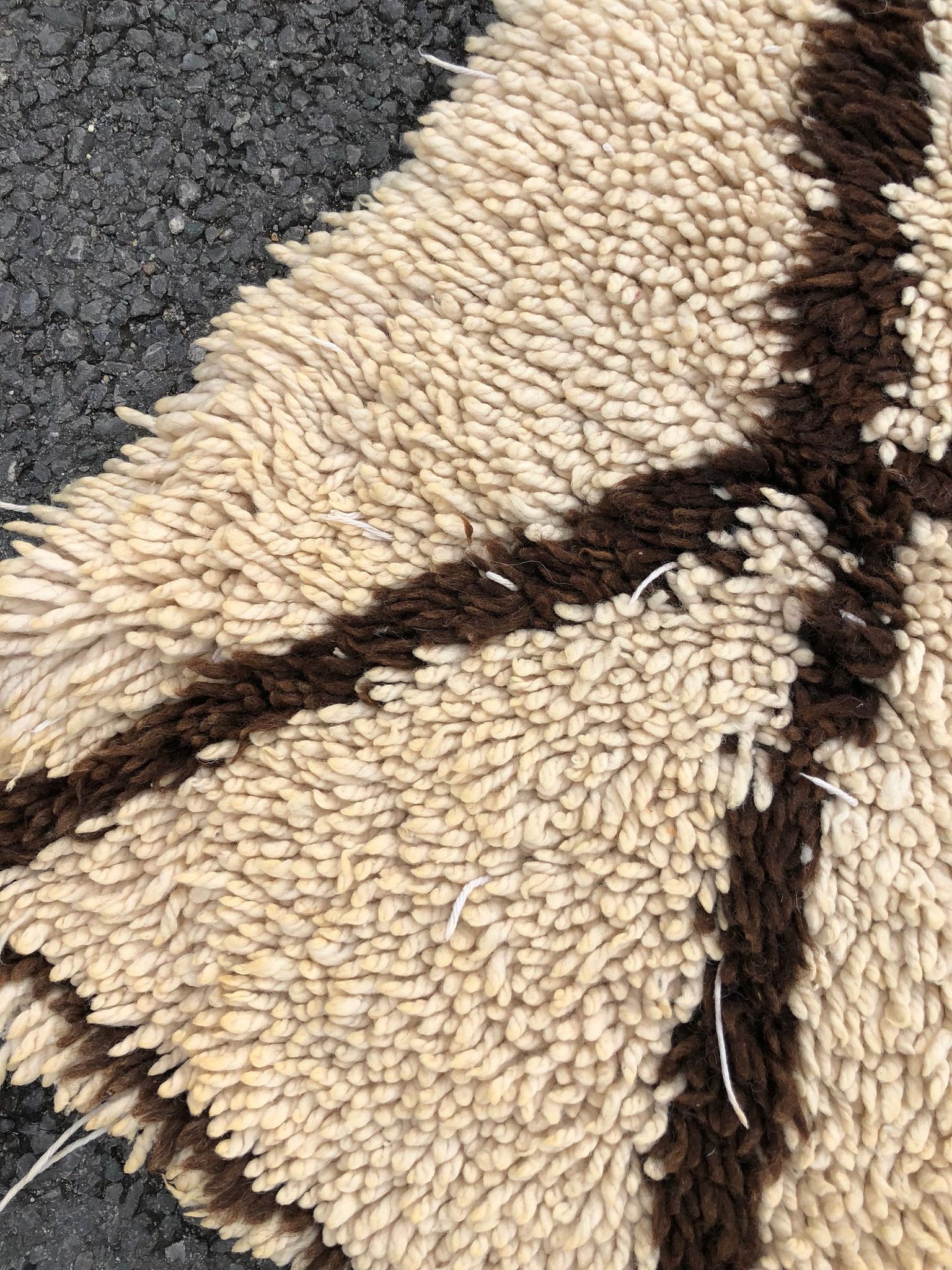 Tapis berbère Beni Ouarain vintage en laine 85x170 cm