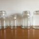 Lot of 4 vintage glass jars