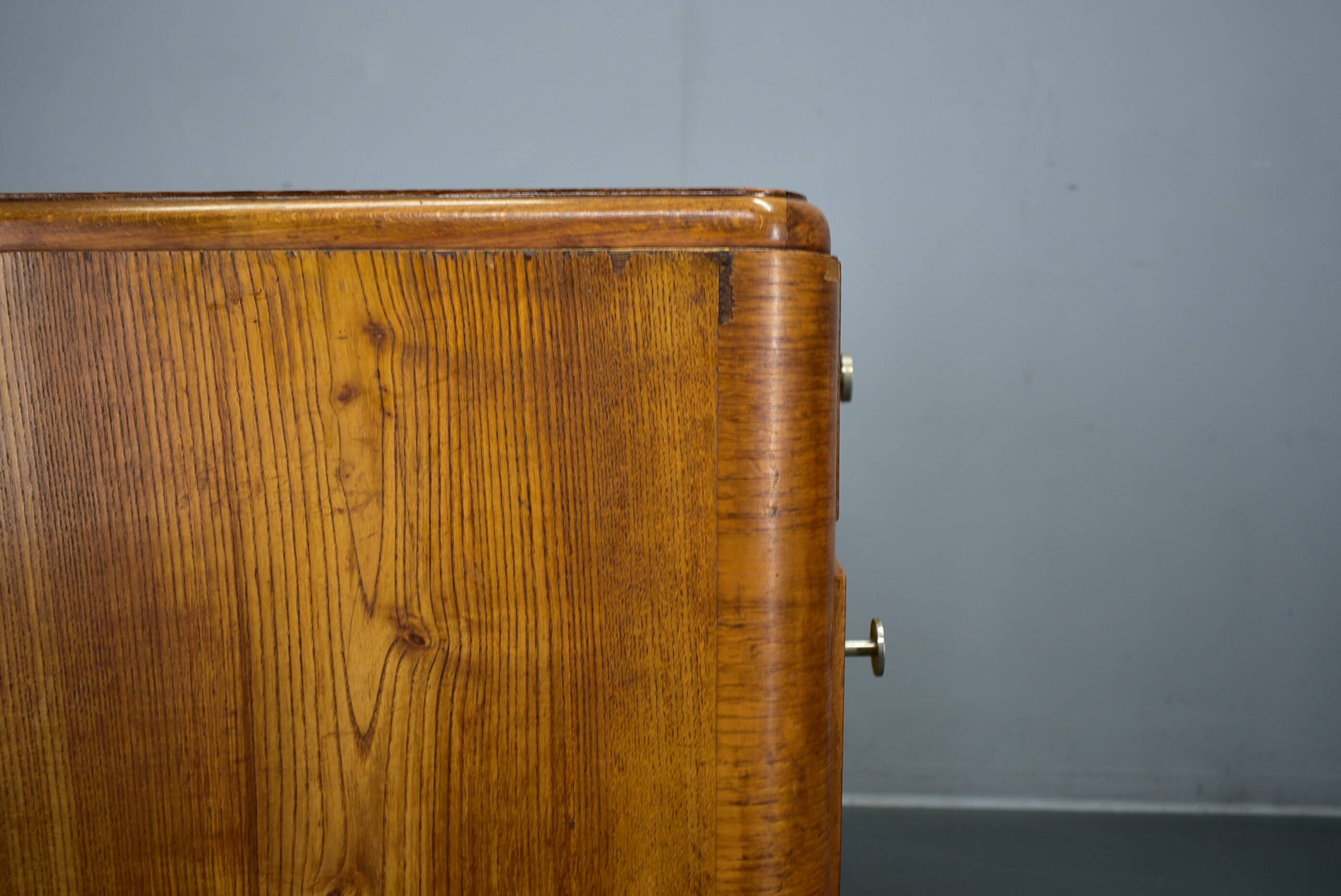 1940s pair of Art Deco bedside tables, Czechoslovakia