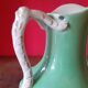 Green ceramic jug