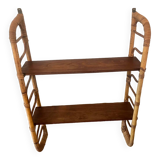 Vintage rattan wall shelf