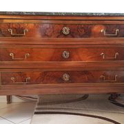 Commode louis XVI acajou plateau marbre