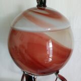 Globe vase with Murano glass lid