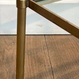 Pair of brass side tables attributed to Maison Jansen