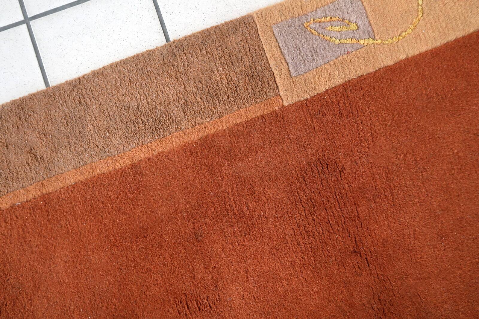 Tapis Vintage Khaden Tibétain Fait Main en Laine – Années 1970 – 122 x 163