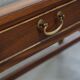 Bureau et chaise de bureau Chesterfield en cuir de vachette bleu