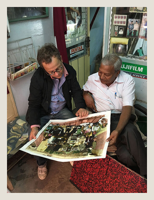 Portrait of a yogi, Rajasthan circa 1920, old colored photograph