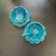 Blue ceramic salt and pepper shaker