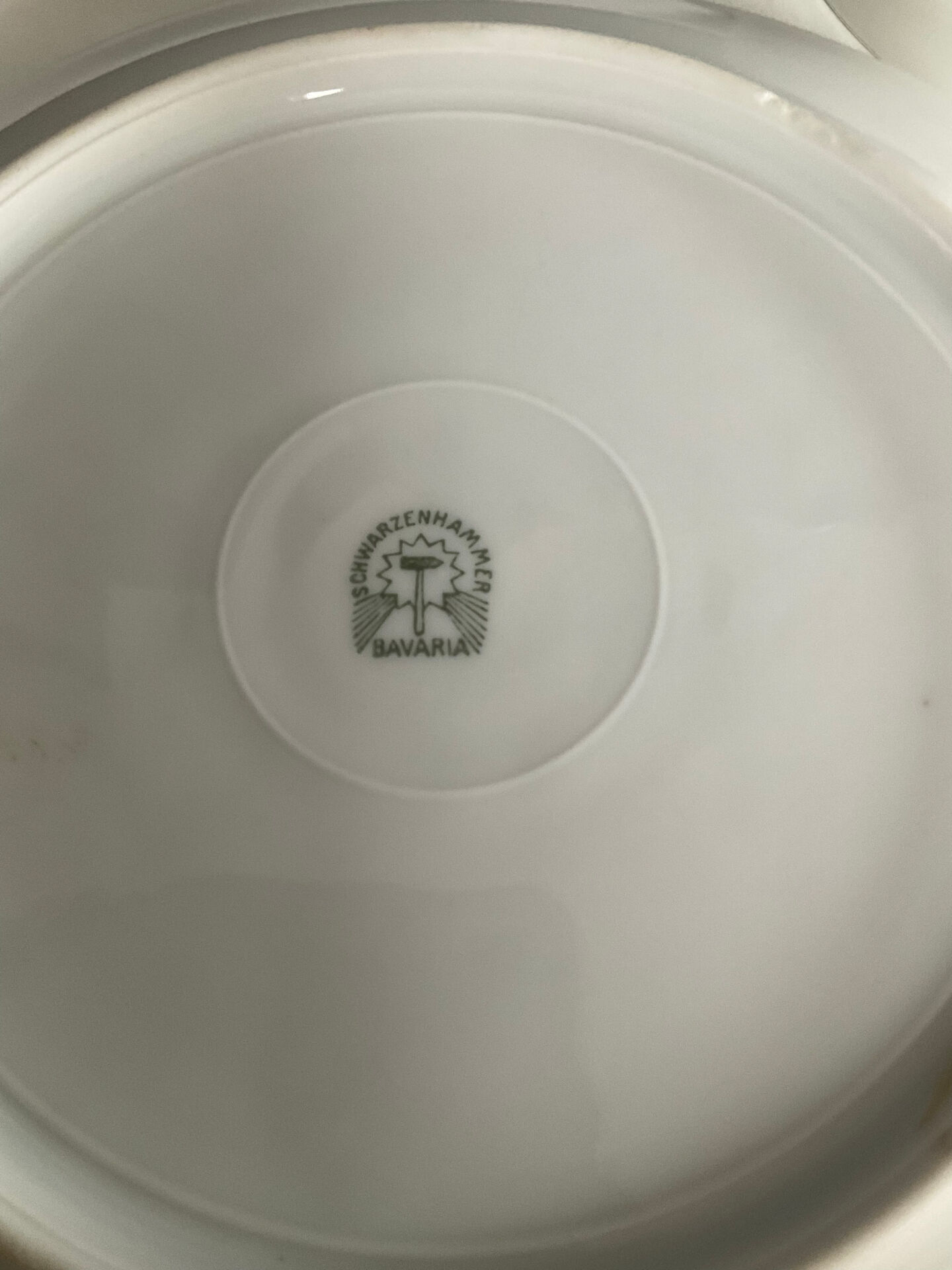 Vintage butter dish in enamelled porcelain
