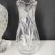 Deux vases en cristal à facettes
