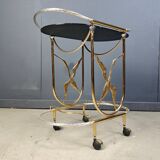 Vintage Italian brass bar cart, 1970s