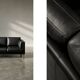 Vintage Mid-Century Danish Modern Two-Seater Black Leather Sofa, 1970s