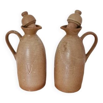 Carafe pitcher Stoneware Village France