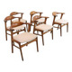 6 chaises Erik Kirkegaard pour Høng Stolefabrik modèle 49, milieu XXème