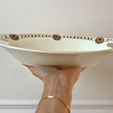 Oval and hollow dish longwy model "cézarine" art deco 30s