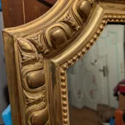 Large antique gilded mirror in Louis XV style