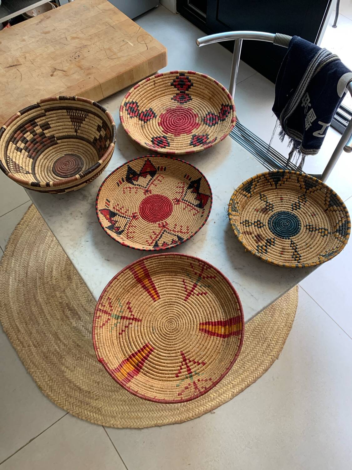 Set of woven Haoussa baskets