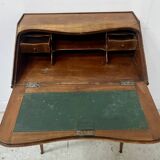 20th century slant-front desk in solid cherry wood