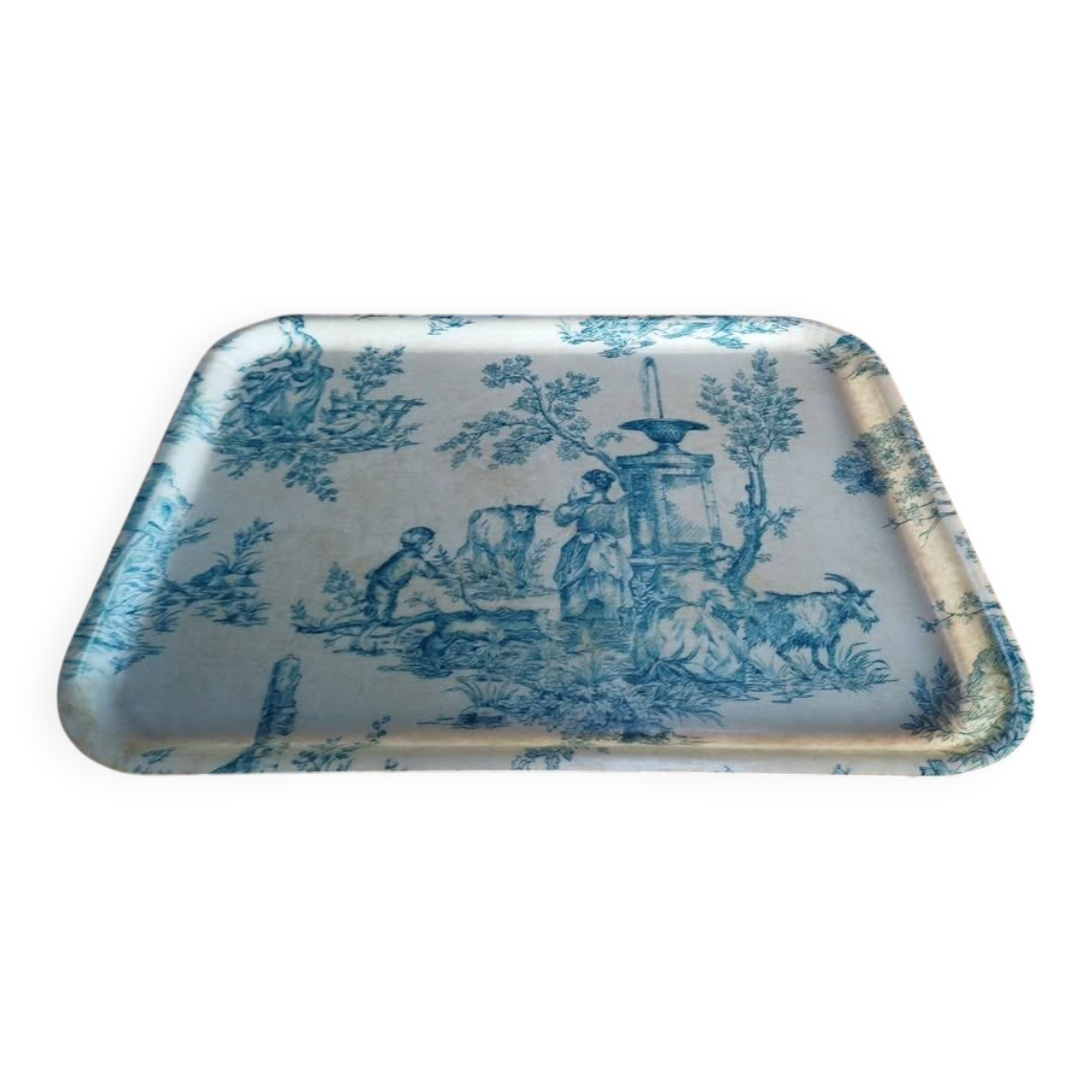 Plateau vintage décor "Toile de Jouy" – Magnificent Country & Retro Style