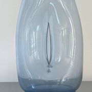 Beautiful Vintage Murano Modern Vase, Blue and Clear Glass, 1970's
